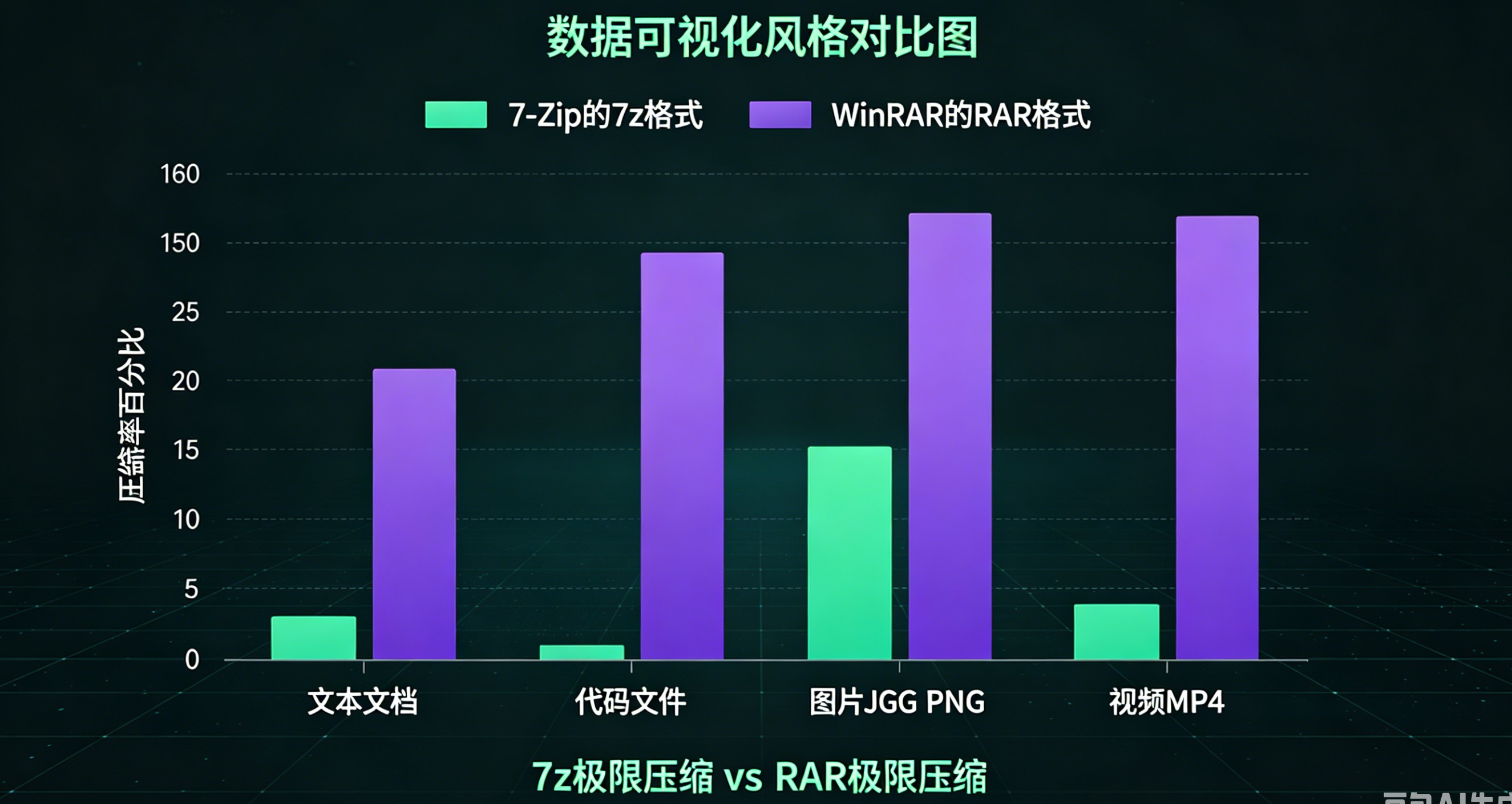 不同文件类型压缩对比