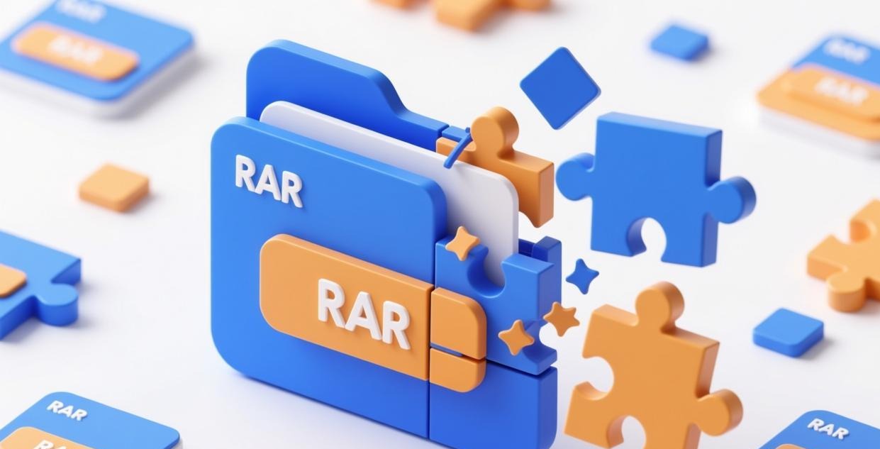 RAR 分卷压缩解压教程 大文件拆分合并一步搞定